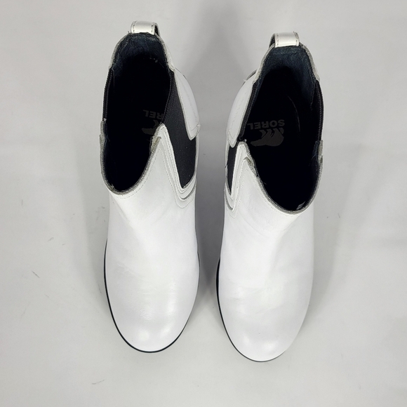 Sorel White and Black Wedge Ankle Boots #737 Size 7 - Picture 5 of 11